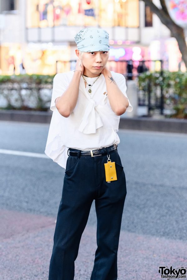 Japanese Street Style w/ Ripped Shirt, H&M, Jil Sander Trousers ...