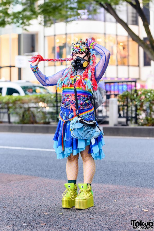 Decora Tokyo Style w/ Braided Hair Falls, Gas Mask, Daiso Crown ...
