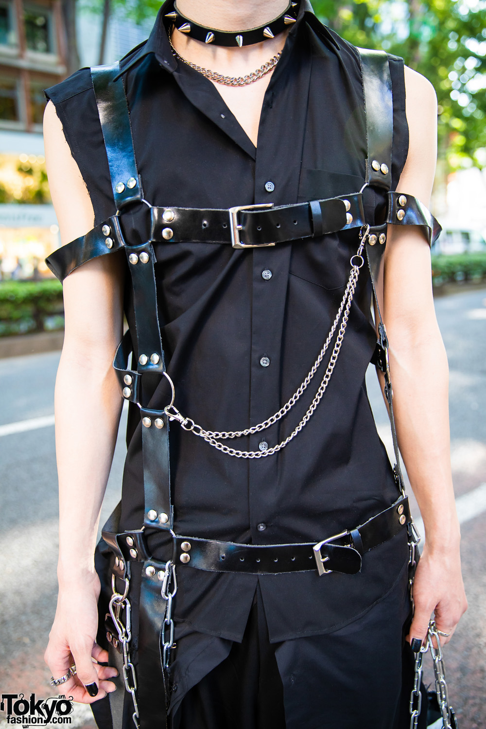 Harajuku Punk Fashion w/ Tall Mohawk, Remake Shirt, Lad Musician Skirt ...