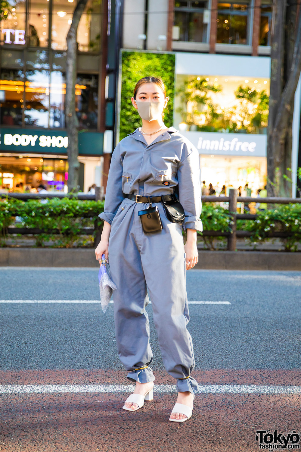 Chic Japanese Streetwear Style w/ Cloth Mask, Collar Necklace, Diesel ...