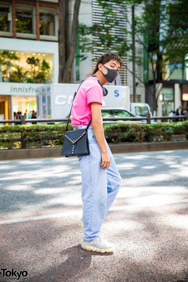 Casual Harajuku Street Style w/ Mullet, Headphones, MYOB NYC Shirt, Levi’s Baggy Jeans, YSL Crossbody Bag & Grounds by Mikio Sakabe Jewelry Sneakers