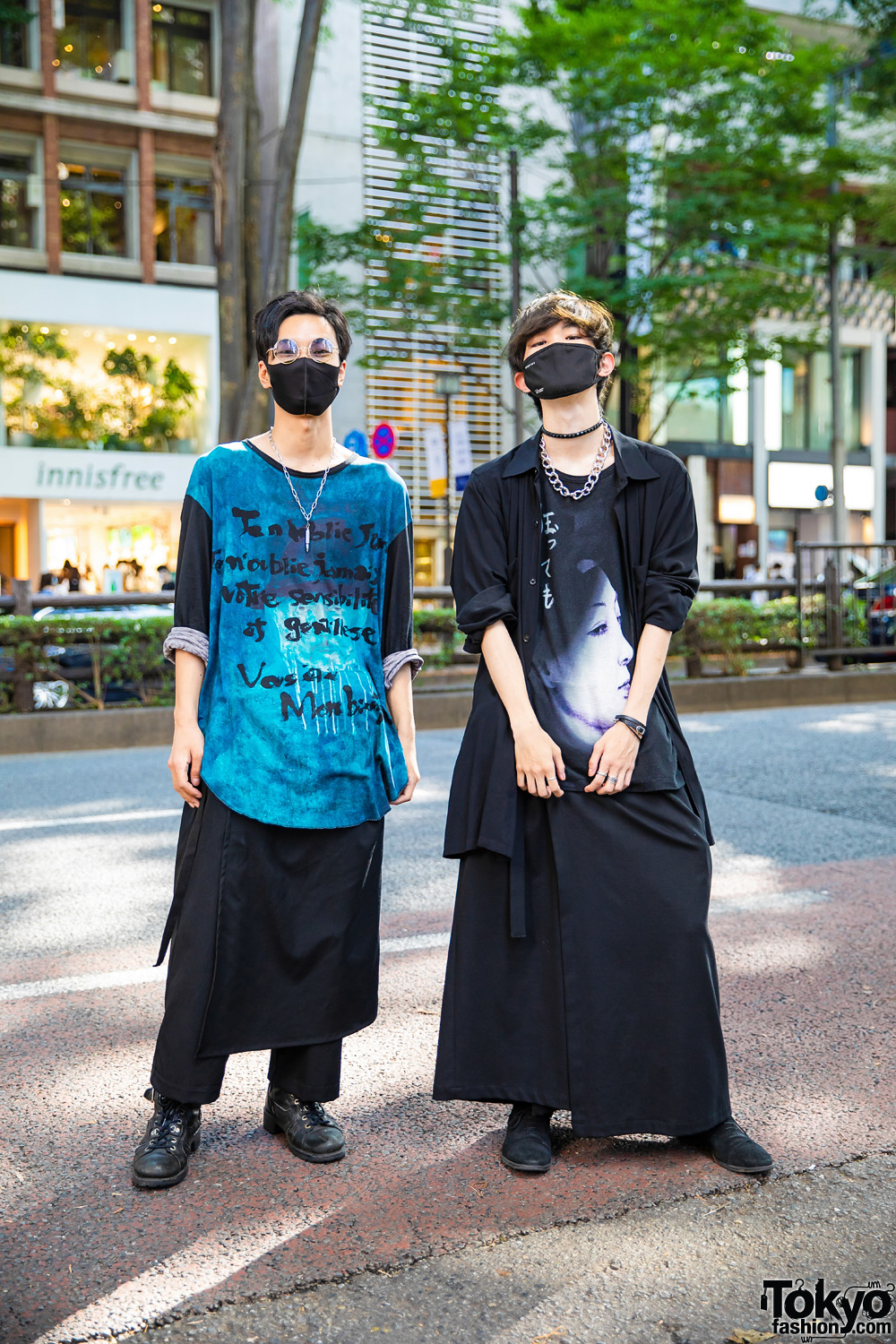 Harajuku Guys Skirted Street Styles w/ Bullet Necklace, Yohji Yamamoto, GGD Tokyo Skirt Panel, Geisha Shirt, Hermes, Pandora, Dogs & Timberland Boots