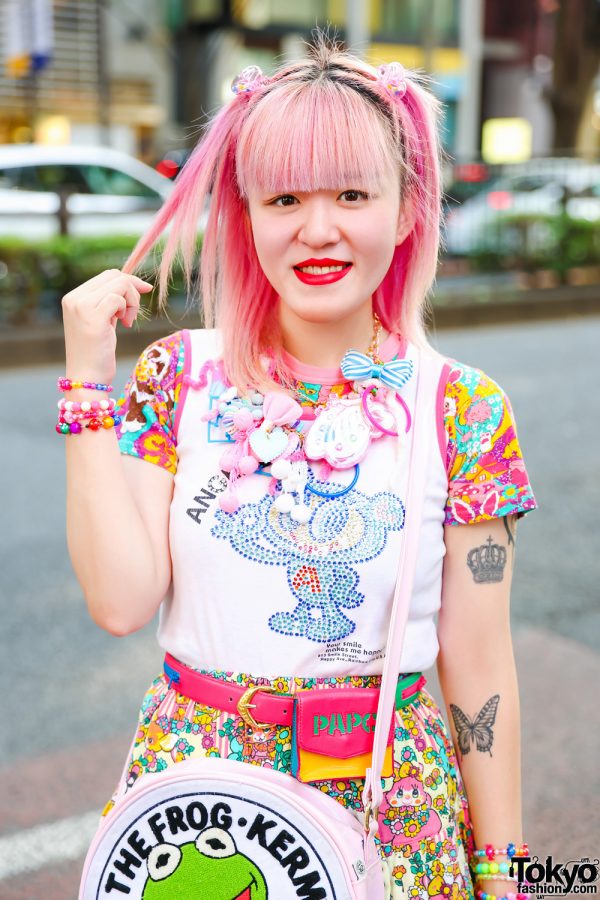 Kawaii Print Style w/ Pink Hair, Tattoos, Romantic Standard Chunky ...