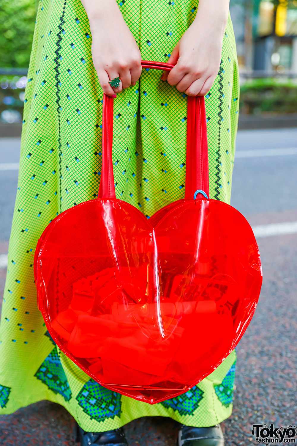 Fashion Clear Heart Shaped Bag