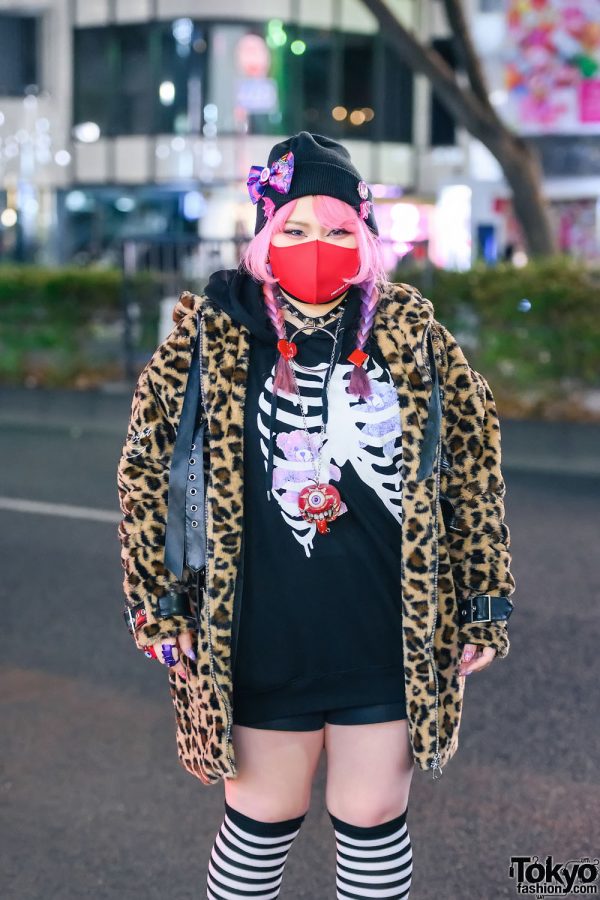 Kawaii Harajuku Street Style w/ Listen Flavor Leopard Jacket, Christian ...
