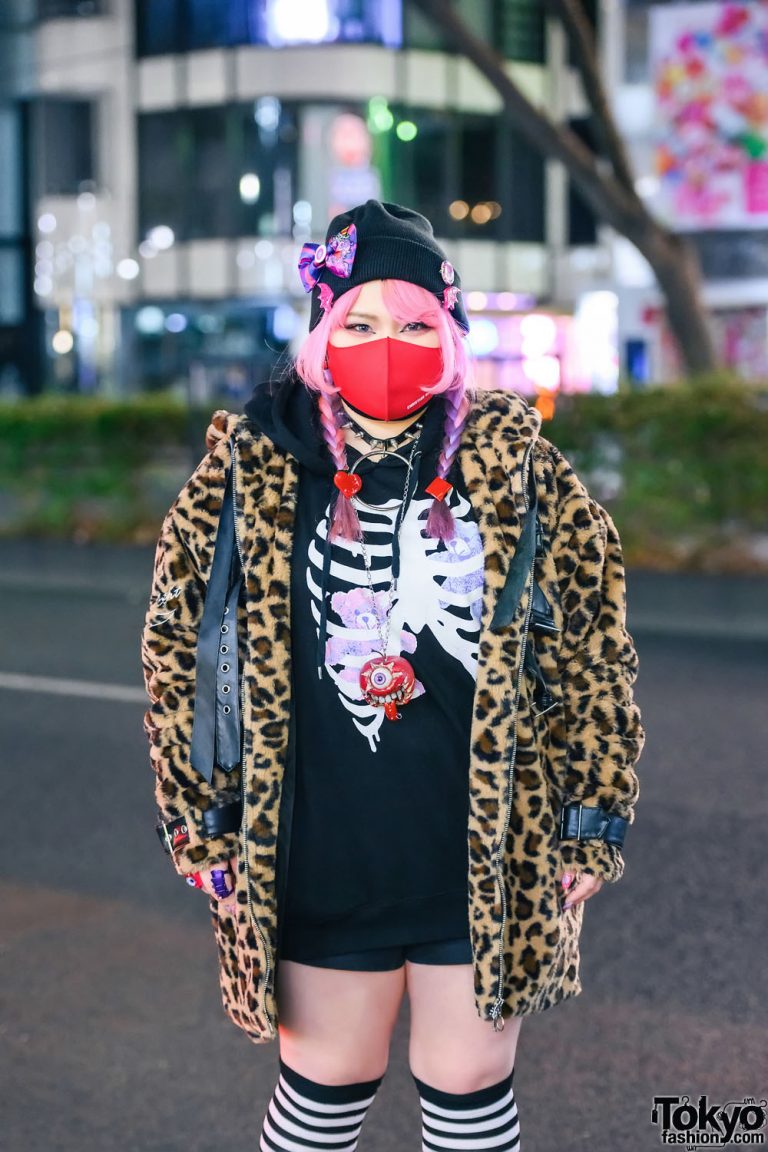 Kawaii Harajuku Street Style w/ Listen Flavor Leopard Jacket, Christian ...