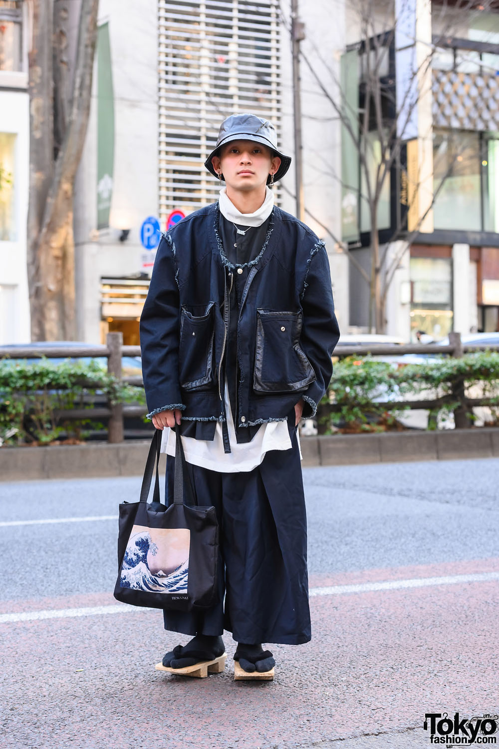 Not Conventional Harajuku Streetwear w/ Bucket Hat, Vintage Wide Leg ...