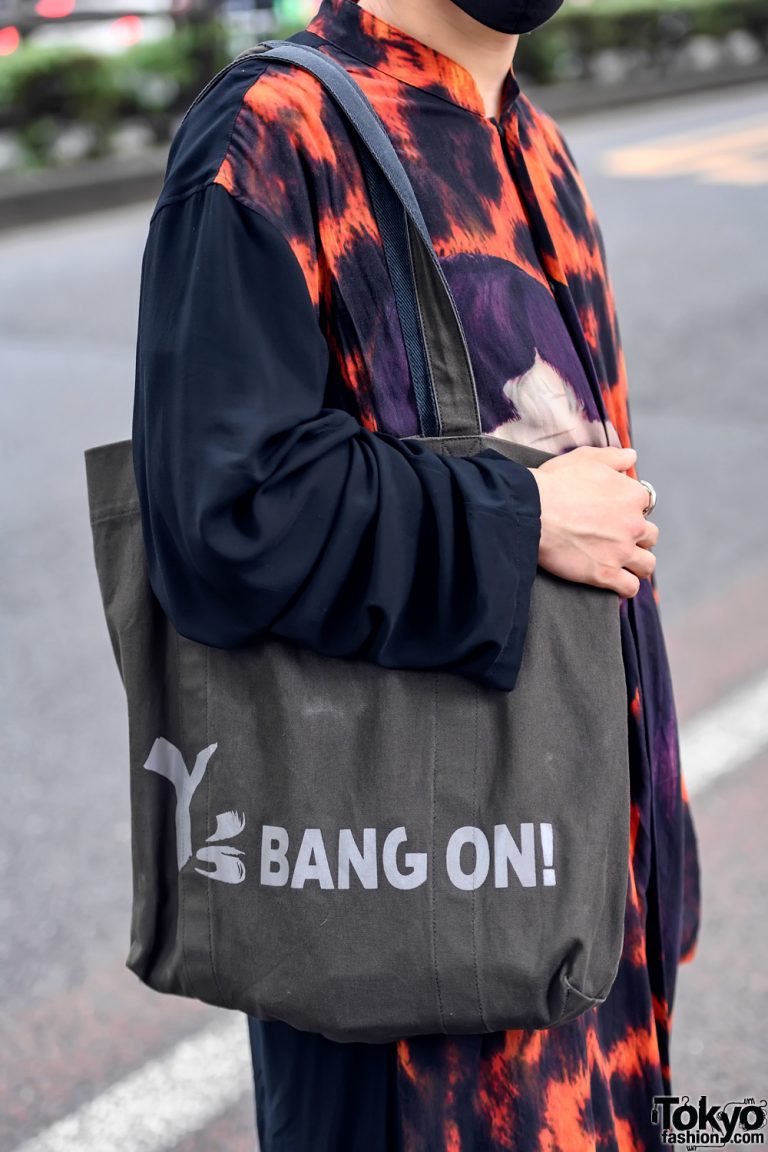 Yohji Yamamoto Japanese Street Style In Harajuku W Long Shirt Hazama Pants Syte Face Mask 7939