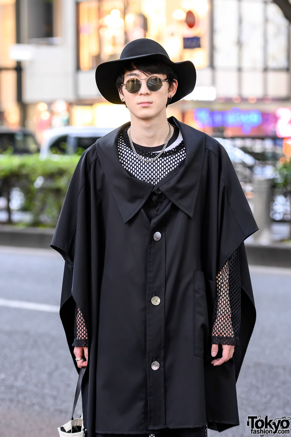 Menswear Street Style in Tokyo w/ Suede Coat, Floral Shirt, Comme des  Garcons Cuffed Pants, Hare Buckle Shoes & Goyard … in 2023