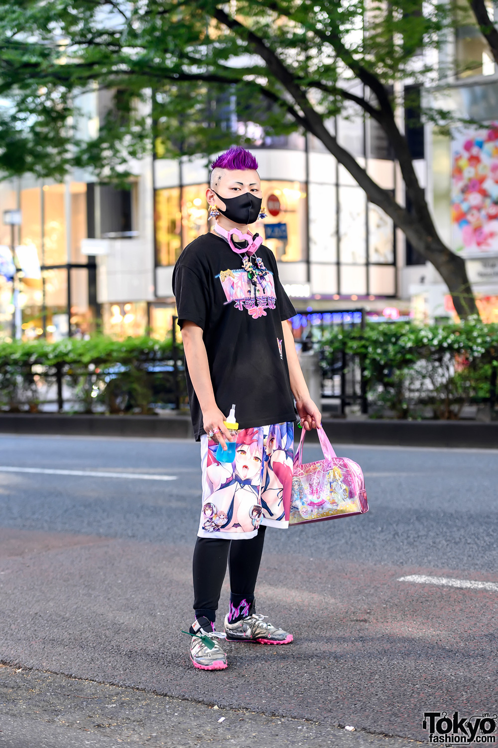 Japanese Anime, Akihabara & Otaku Fashion in Harajuku w/ Las42018 Tee,  Handmade Anime Pants & Anime Figure Accessories – Tokyo Fashion