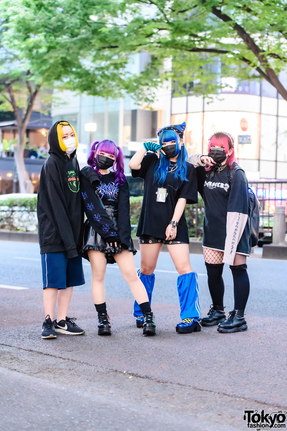Rainbow Panic Japanese Idols in Tokyo w/ Colorful Hairstyles, Mishka ...