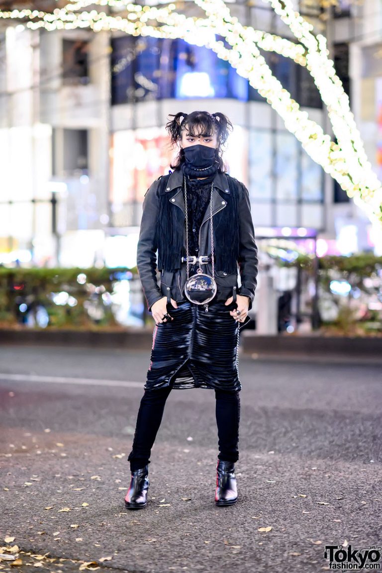 Harajuku Guy w/ Twintail Hairstyle, Vintage Fringe Jacket, Dog Harajuku ...
