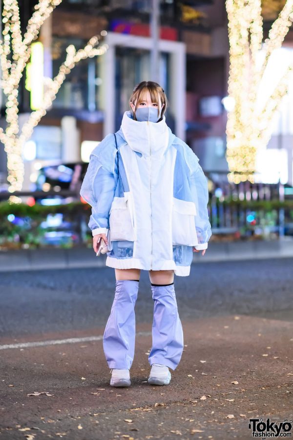 Futuristic Japanese Street Style w/ Balmung Jacket, Chloma Leg Covers & Mikio Sakabe Shoes